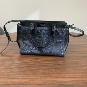 Navy sparkly Kate Spade cross body bag